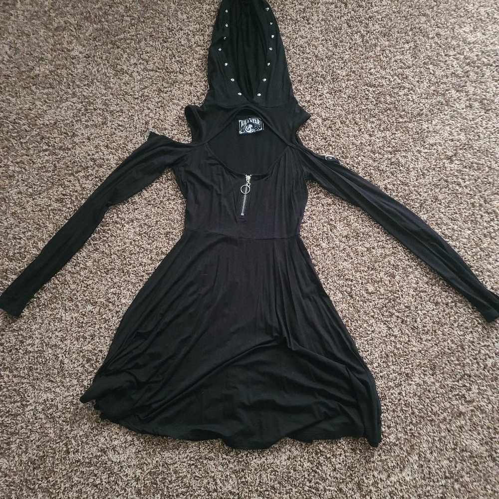 Killstar black hooded dress